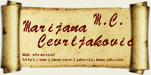 Marijana Čevrljaković vizit kartica